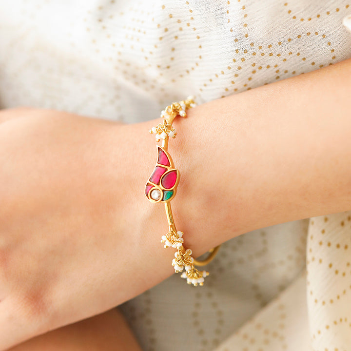 Mithu Silver Cuff with pearls