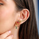 925 Pure Silver Elephant Leaf Ear Cuff Earring