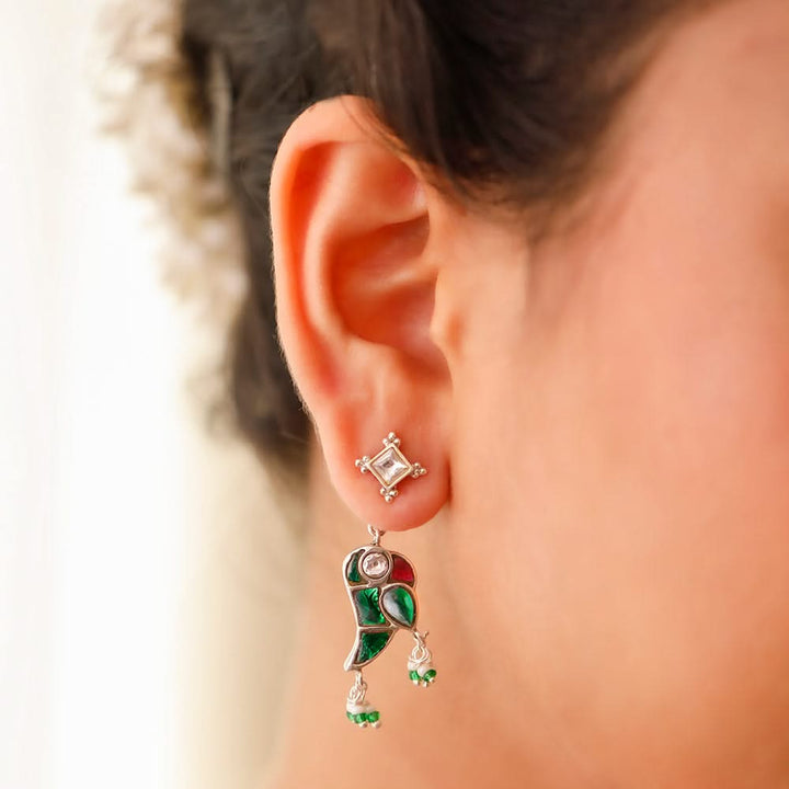 Mithu Silver Stud Earrings