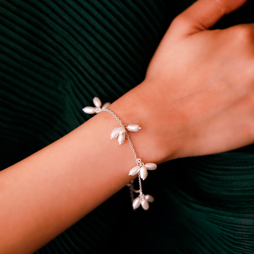 Pearl Bloom Silver 925 Bracelet