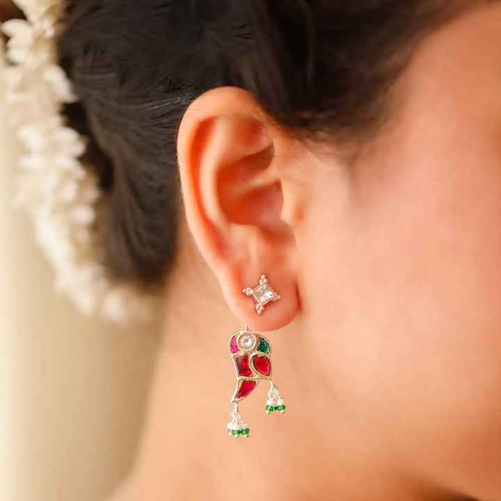 Mithu Silver Stud Earrings