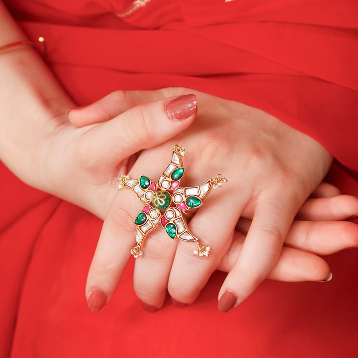 Mithu Silver 24k Gold Plated Naayaab Ring