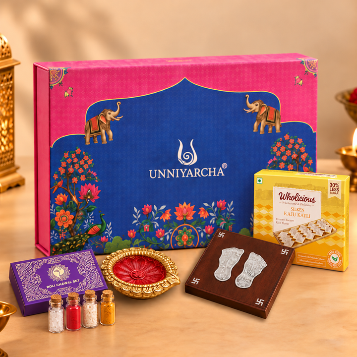 Unniyarcha 925 Pure Silver Lakshmi Charan Festive Gift Hamper