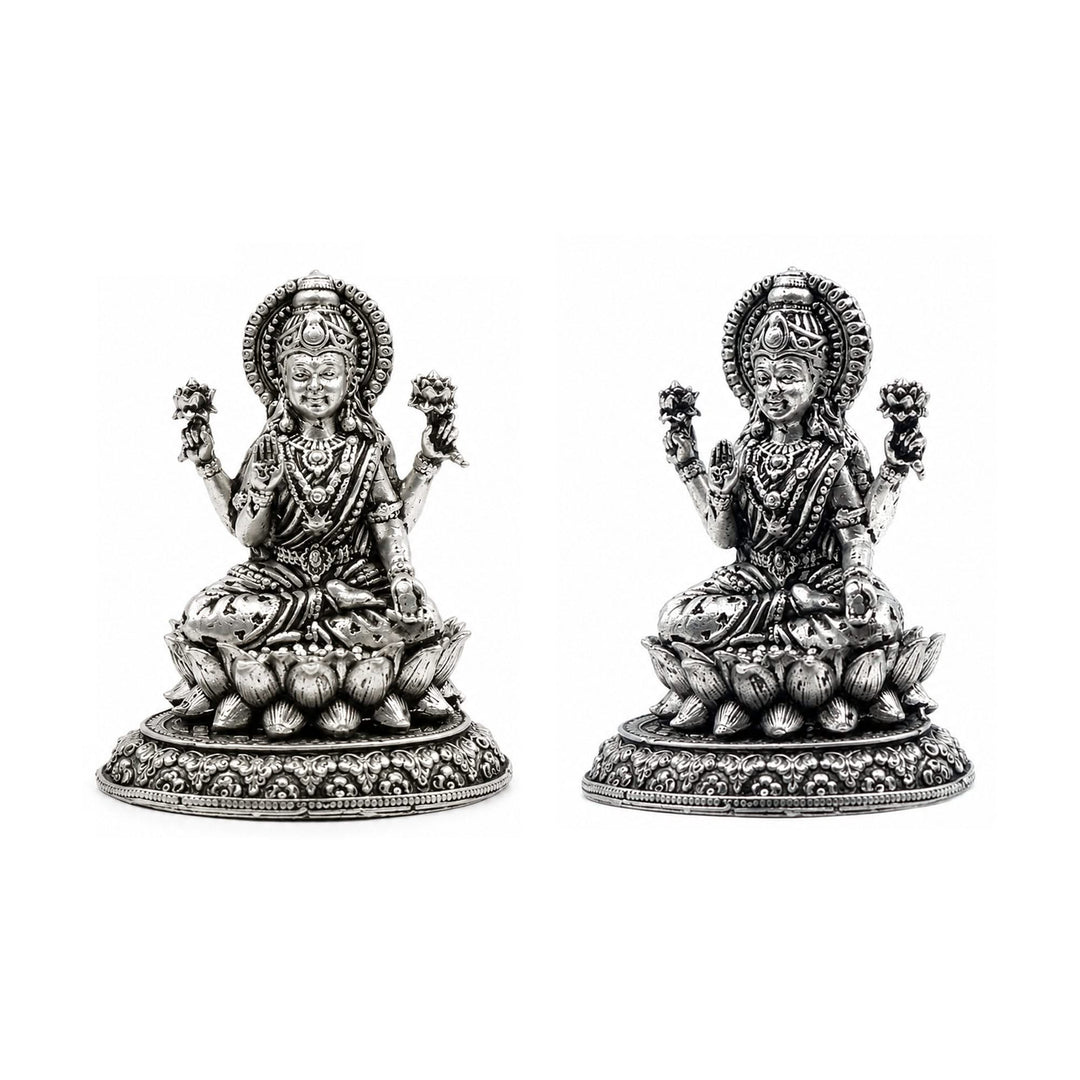 925 Sterling Silver Goddess Lakshmi Idol