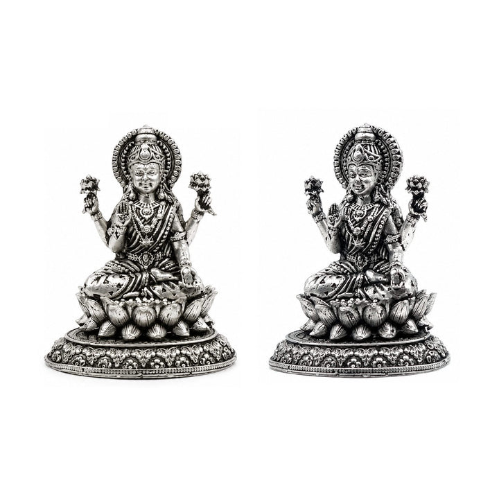 925 Sterling Silver Goddess Lakshmi Idol