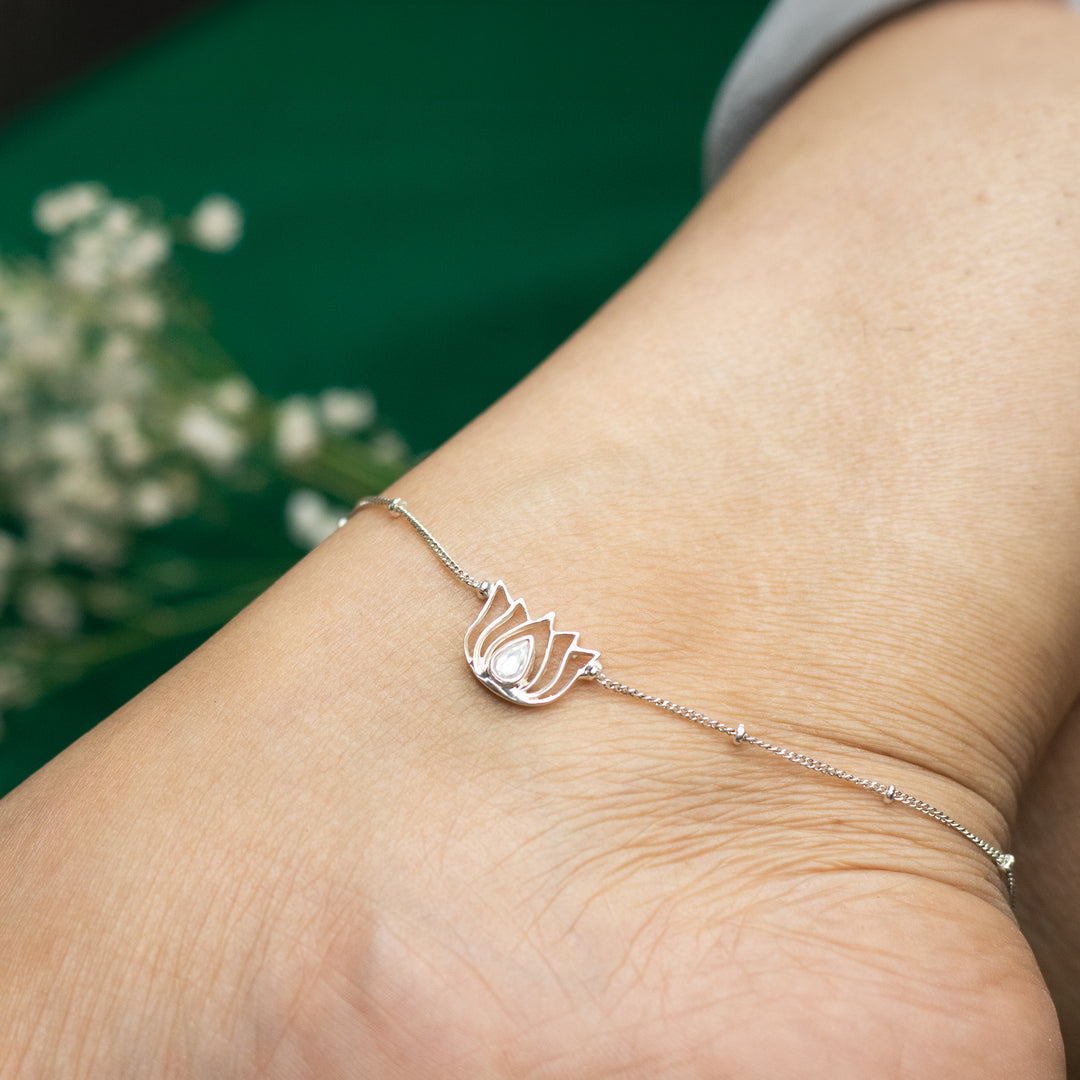 Lotus 92.5 Sterling Silver Anklet