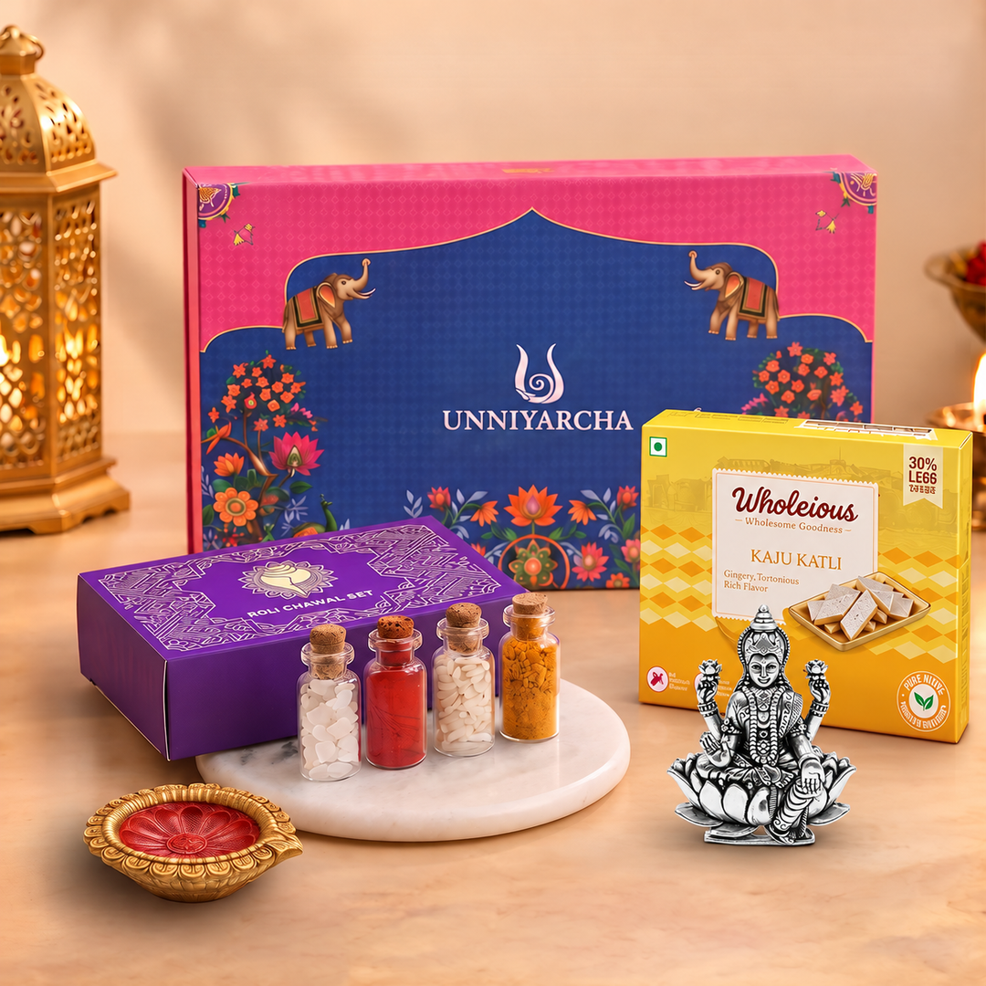 Unniyarcha 925 Pure Silver Goddess Lakshmi Festive Gift Hamper