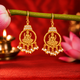 Silver 925 Dhan Lakshmi Pearl Drop Earrings