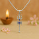 92.5 Silver Men's Blue Trishul Pendant