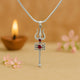 Silver 92.5 Mens Trishul pendant