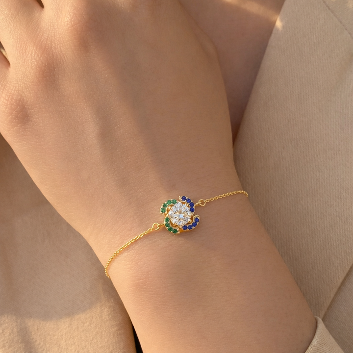 Silver 925 Crystal Crest Bracelet