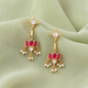 Cute Silver 92.5 Lotus Kundan Earring