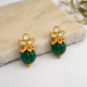 925 Sterling Silver Heirloom Mellon Bead Stud Earrings (Gold Plated)