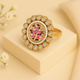 Timeless Gold Plated Silver Jadau Ring
