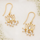 925 Sterling Silver Lotus Gold Plated Earrings