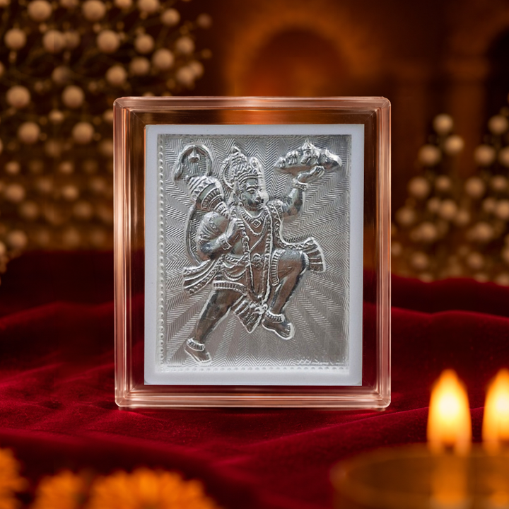 Sacred Pure 925 Silver Hanumann jii  Keepsake with Chandan Tilak Set