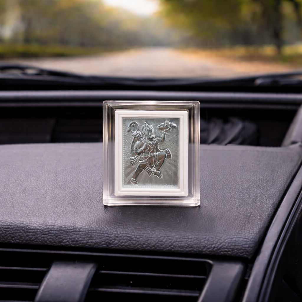 Sacred Pure 925 Silver Hanumann jii  Keepsake with Chandan Tilak Set