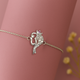 Radiant Om 925 Silver Bracelet with Zirconia Sparkle