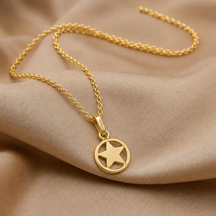 92.5 Silver Star loop Necklace