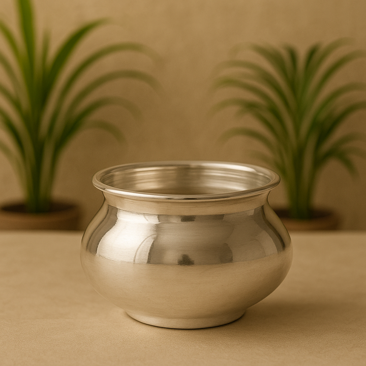 Plain Silver 92.5 Ghee Handi