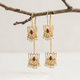 925 Sterling Silver Double Lotus Sui Dhaga Earring