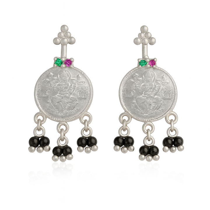 92.5 Sterling Silver Mangal Lakshmi Bugadi (Pierced)