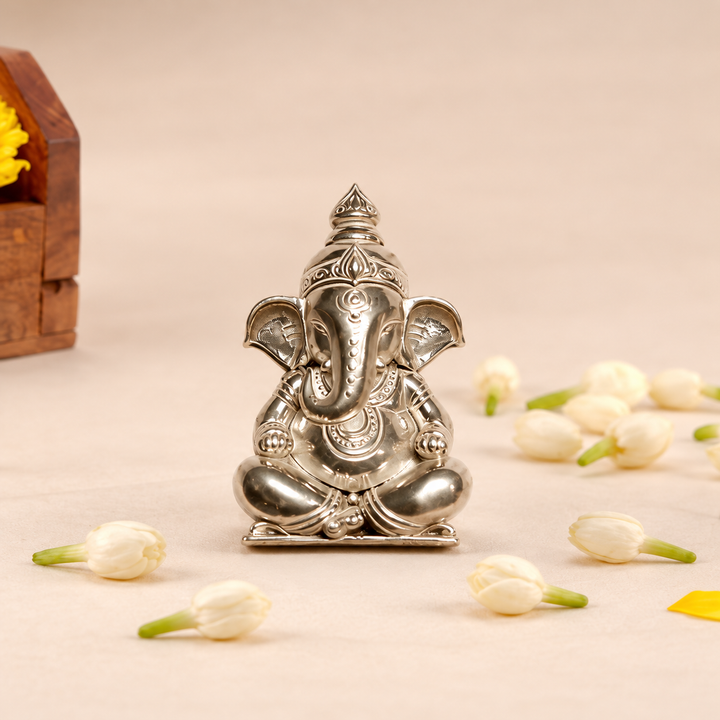 Silver 92.5 Vighnaharta Ganesha Idol