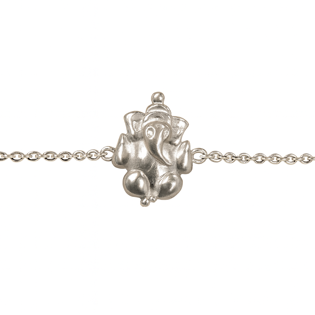 Sacred Strength 925 Silver Ganesha Bracelet
