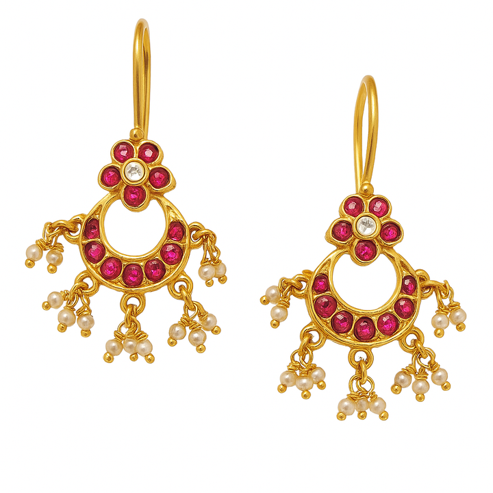 Silver 925 Kumudini Chand Bali Earrings