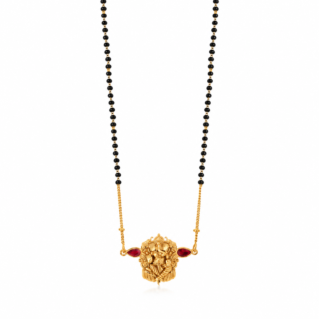 925 Silver Vakratunda Ganesha Mangalsutra Necklace