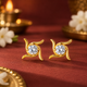 Silver 925 Swastik Solitaire Stud Earrings