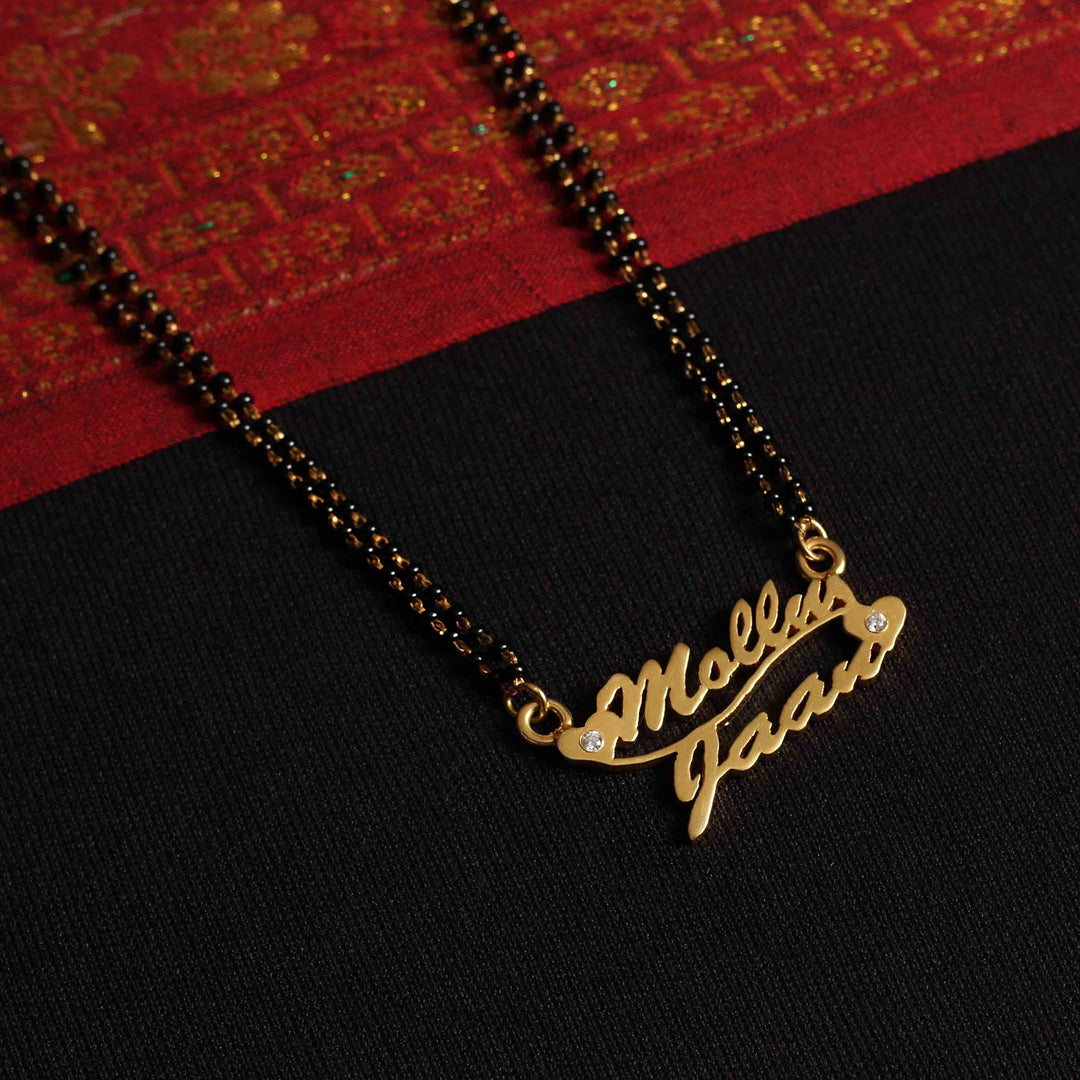 Mangalsutra With Name Personalized Double Name Mangalsutra – I