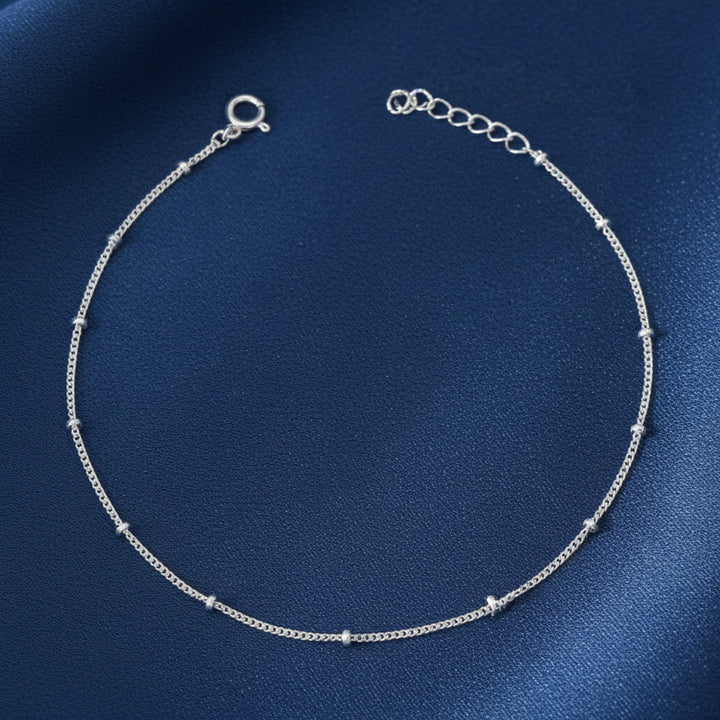 92.5 Silver Minimal Anklet