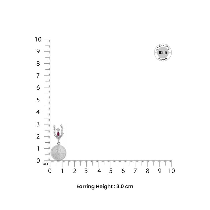 Vishnu Tilak 92.5 Sterling Silver Coin Earrings