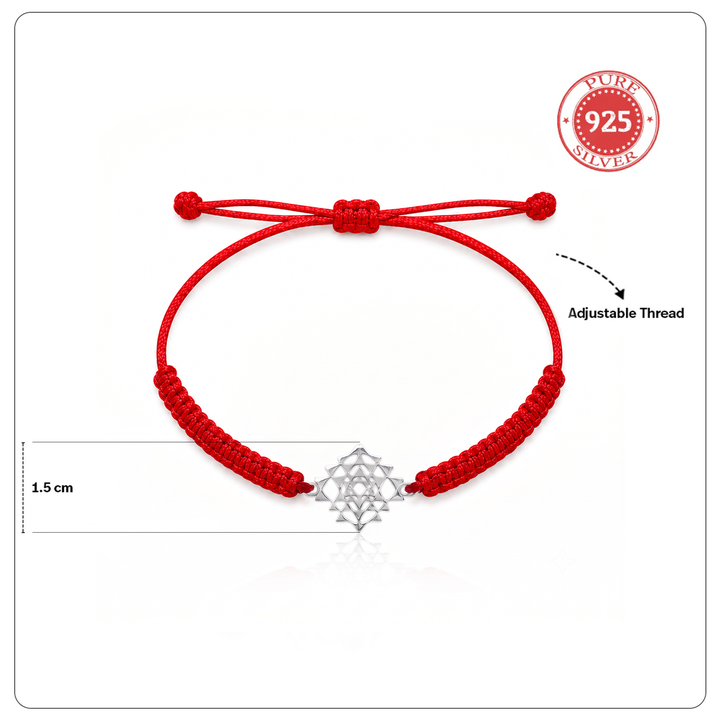 Unniyarcha 925 pure silver Laxmi Yantra Rakhi