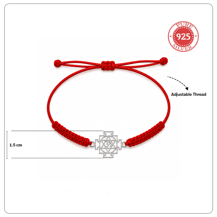 Trinity Shakti – 925 Silver Om Swastik Chakra Rakhi