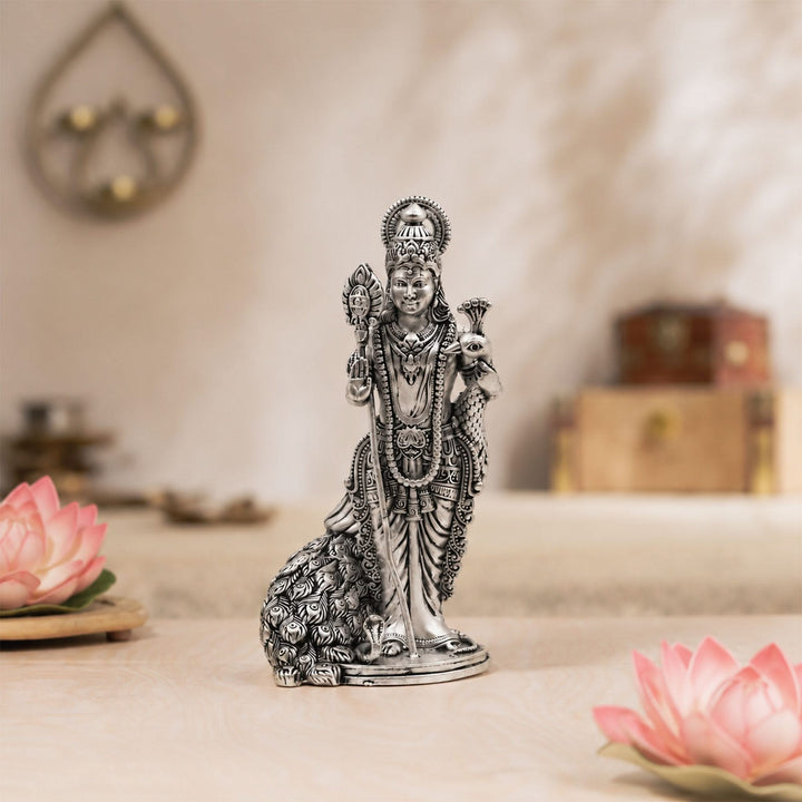 925 Silver Kartikeya Murugan Idol
