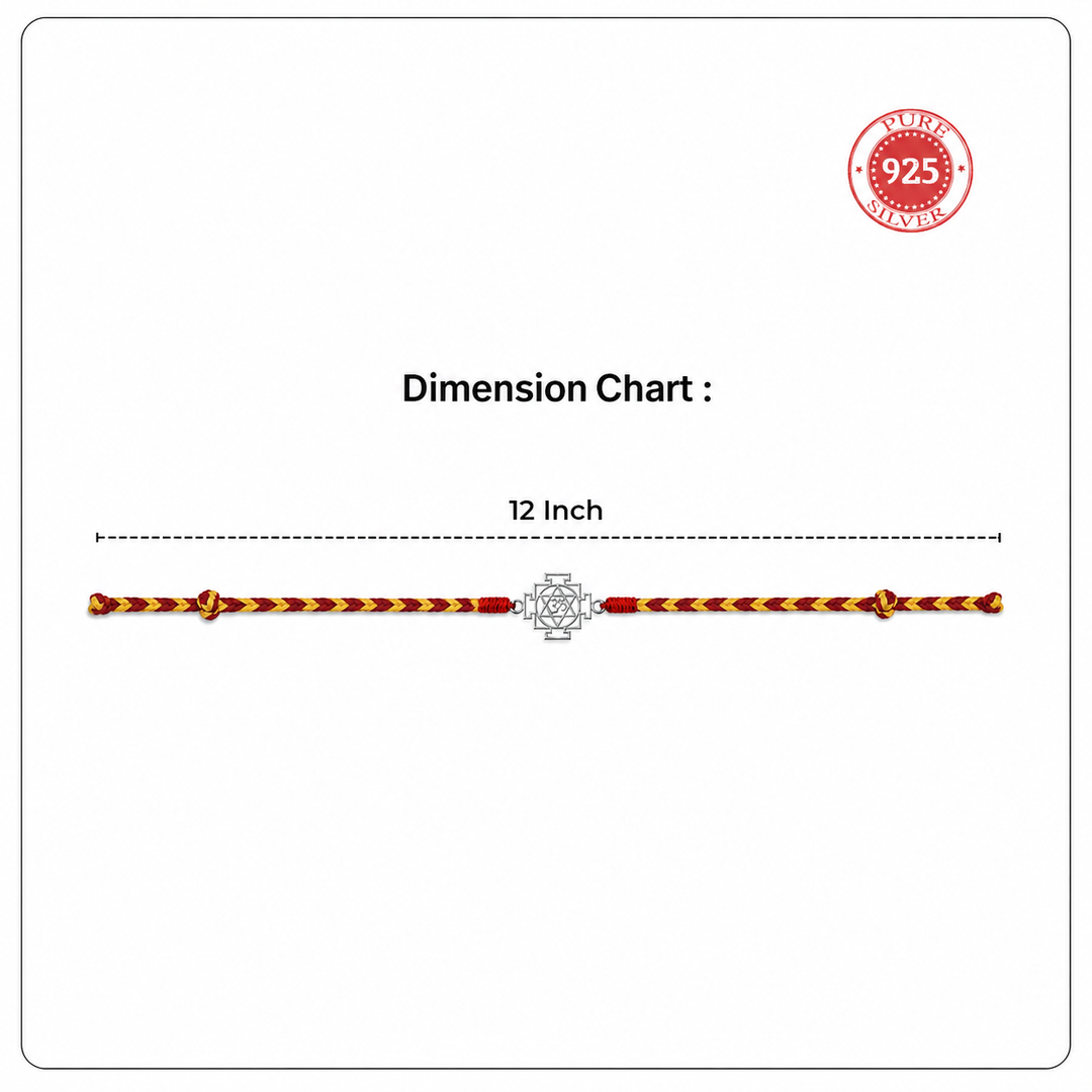 Trinity Shakti – 925 Silver Om Swastik Chakra Bracelet