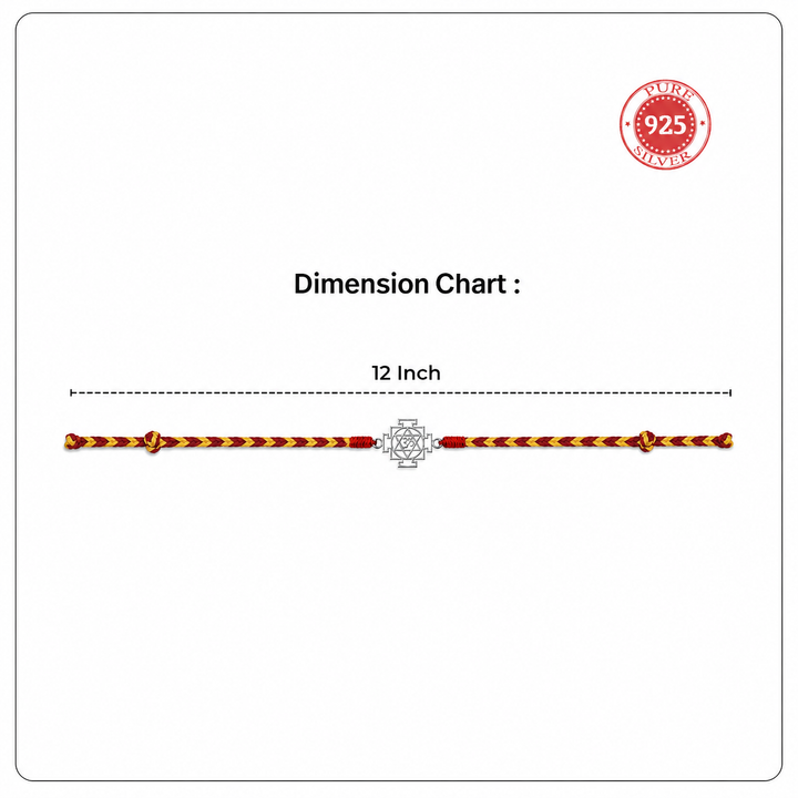 Trinity Shakti – 925 Silver Om Swastik Chakra Bracelet