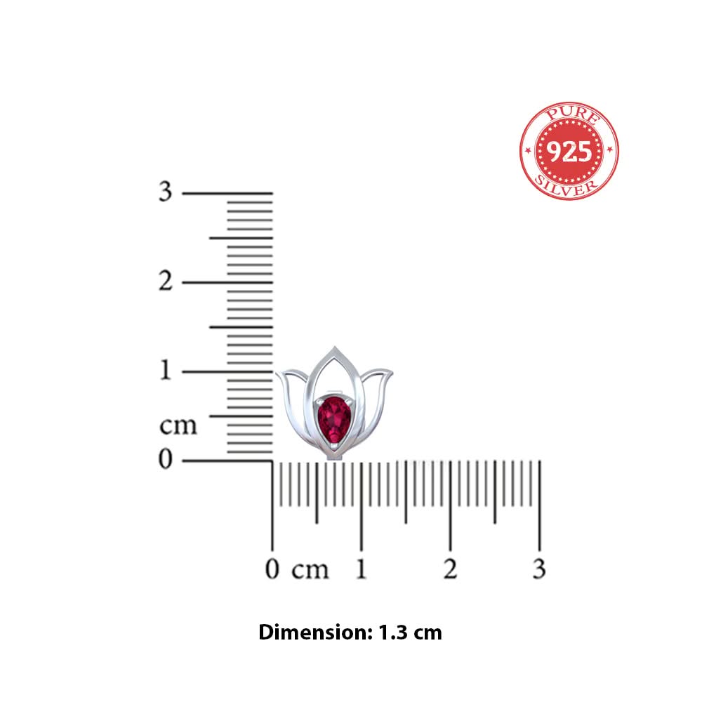 92.5 Silver Lotus Frame earring