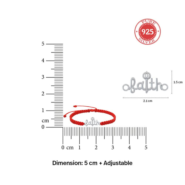 925 Pure Silver Faith Hanuman Gada Bracelet