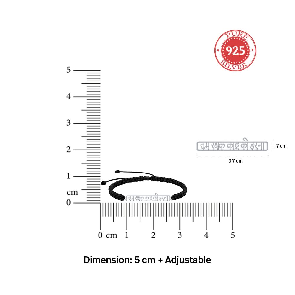 Pure Silver Hanuman Chalisa Bracelet