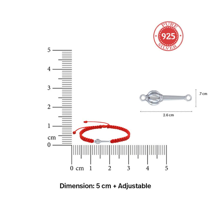 Pure Silver Hanuman Gada Bracelet