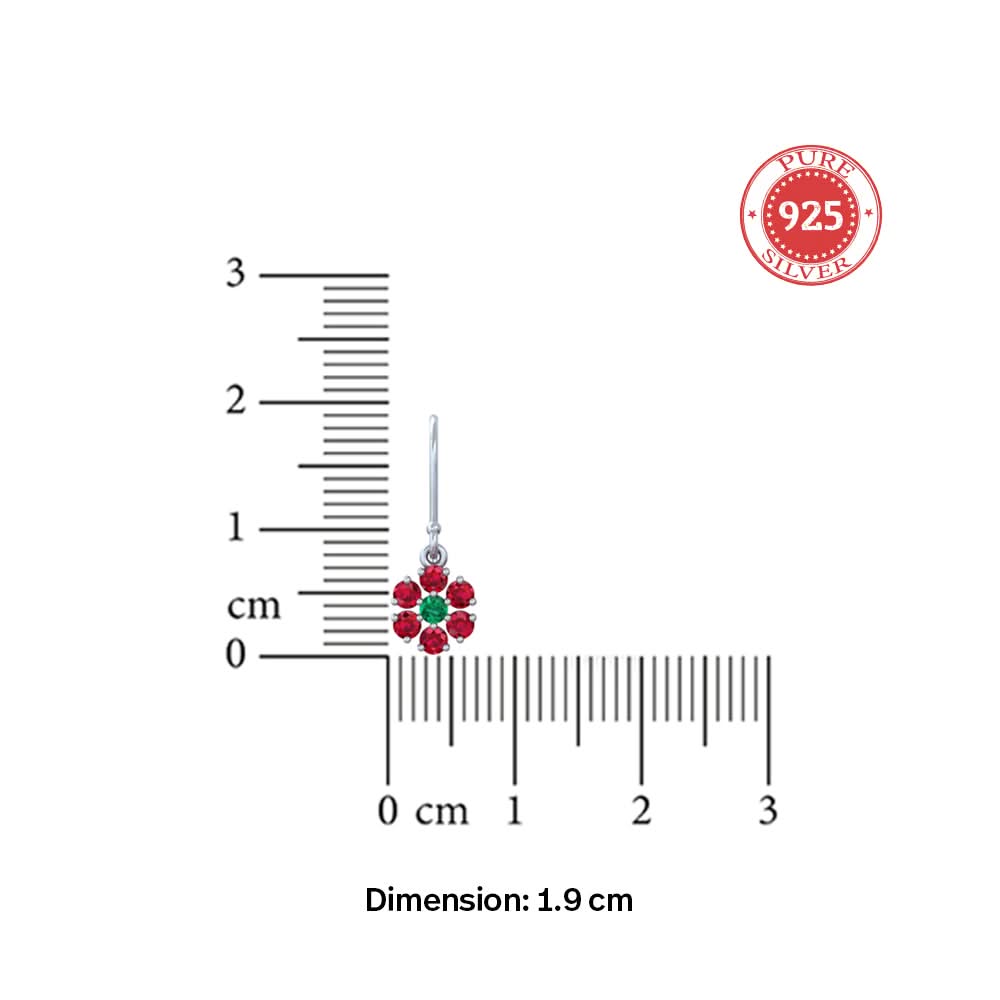 Unniyarcha Ruby Bloom Drop Earrings