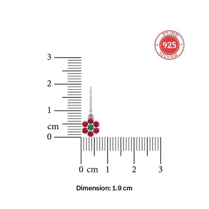 Unniyarcha Ruby Bloom Drop Earrings