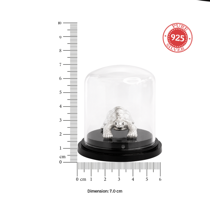 999 Silver Kurma Tortoise Idol in Dome Casing