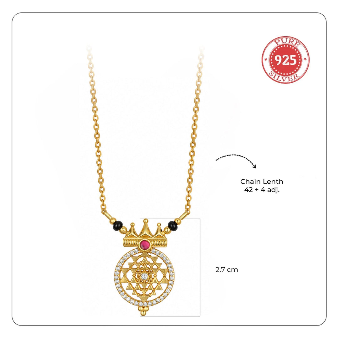 Silver 925 Shri Yantra Kavach Necklace