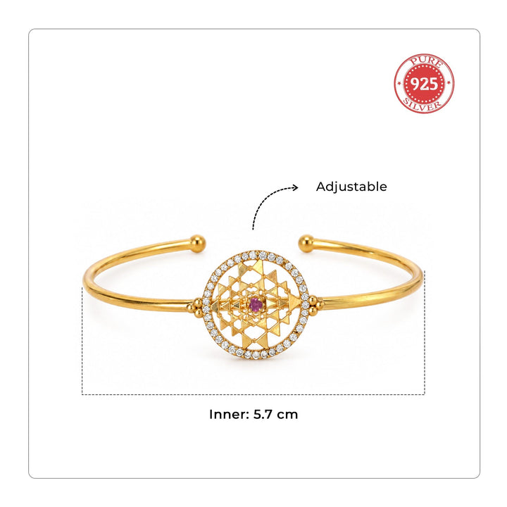 Mahalakshmi Yantra Cuff Bracelet