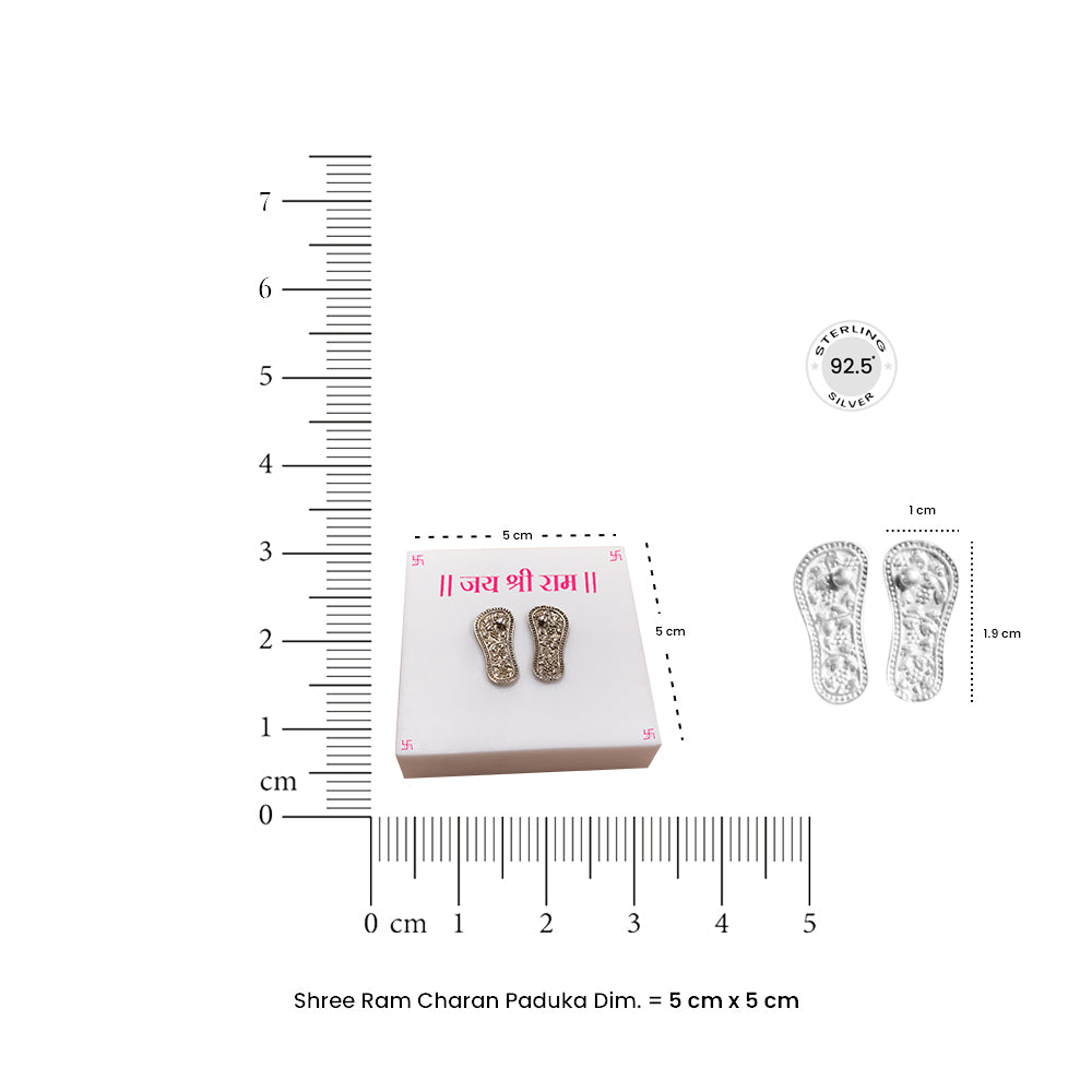 Pure 92.5 Silver Shree Ram Charan Paduka