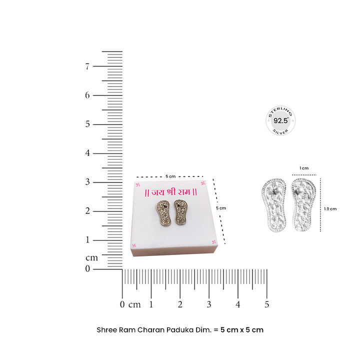 Pure 92.5 Silver Shree Ram Charan Paduka